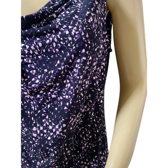 IVANKA TRUMP Womens Size Large Sleeveless Asymmetric Cowl Neck Tank Top Shirt - Picture 6 of 8